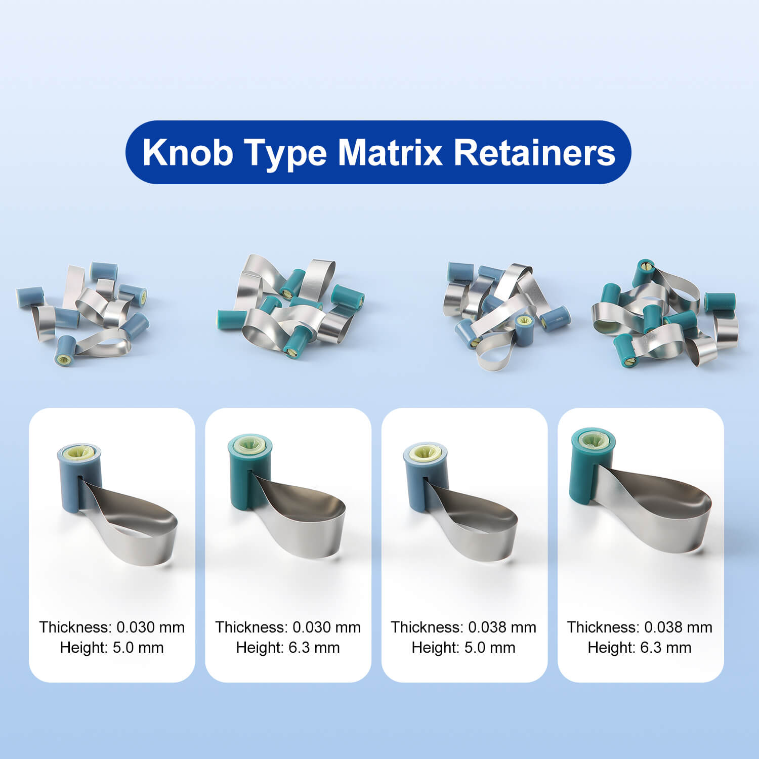 Dental Matrix Bands Double-Side Contoured Anatomically Shaped Sectional Contoured Matrix System With Handle - pairaydental.com