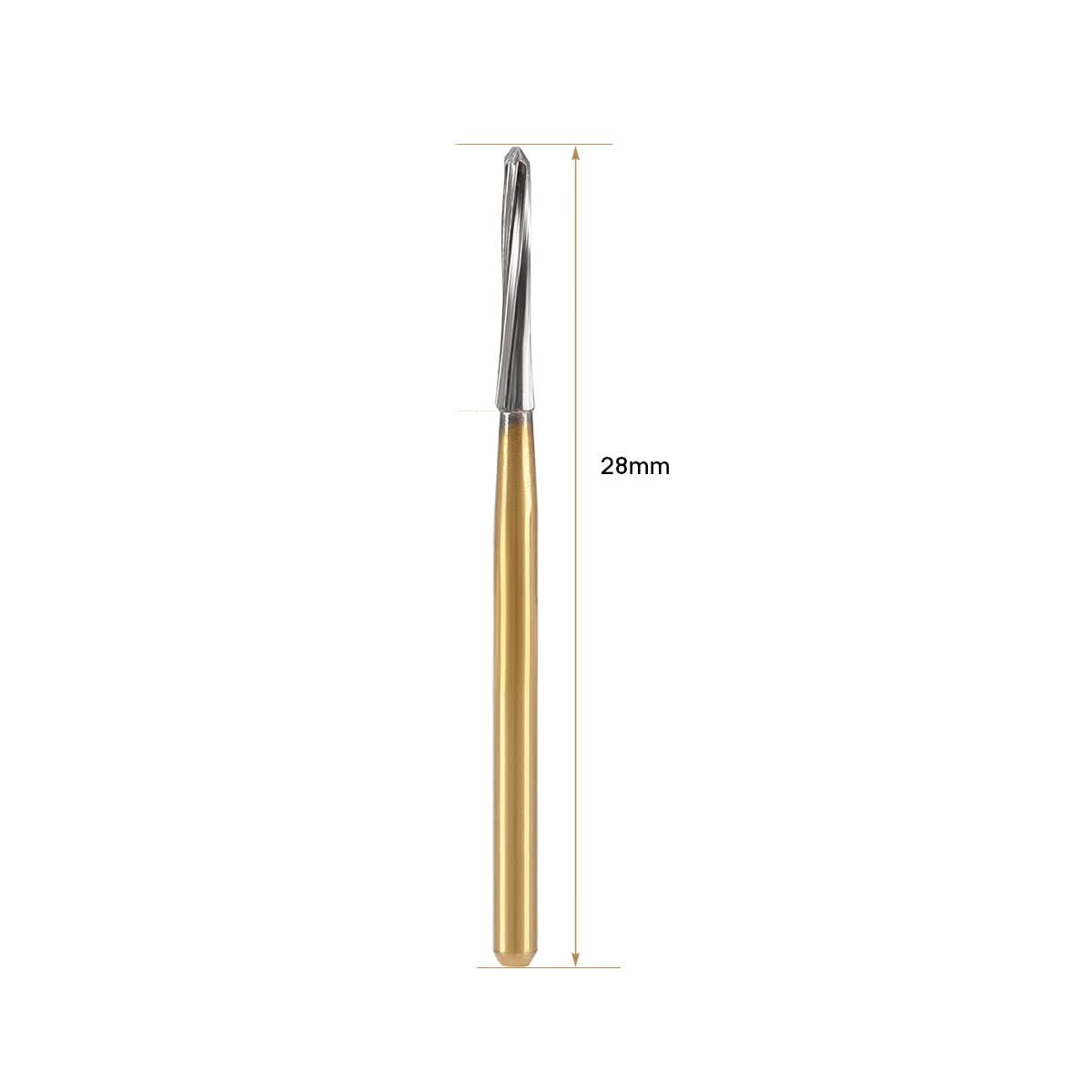 Dental Endo Carbide Burs FG Titanium Coated 28mm 5pcs/Box - pairaydental.com