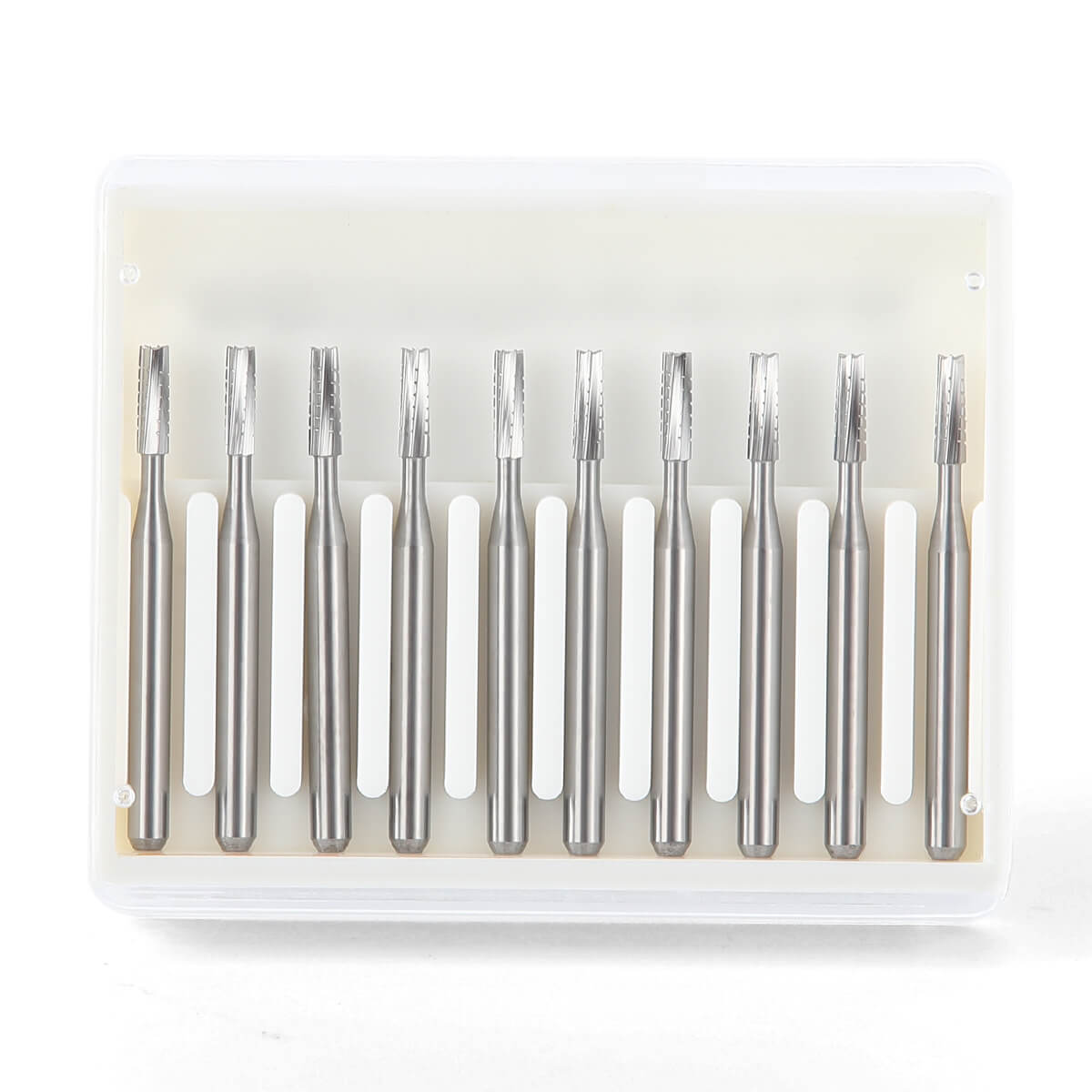 Dental Carbide Bur Straight Fissure Crosscut FG #558 10pcs/Box - pairaydental.com