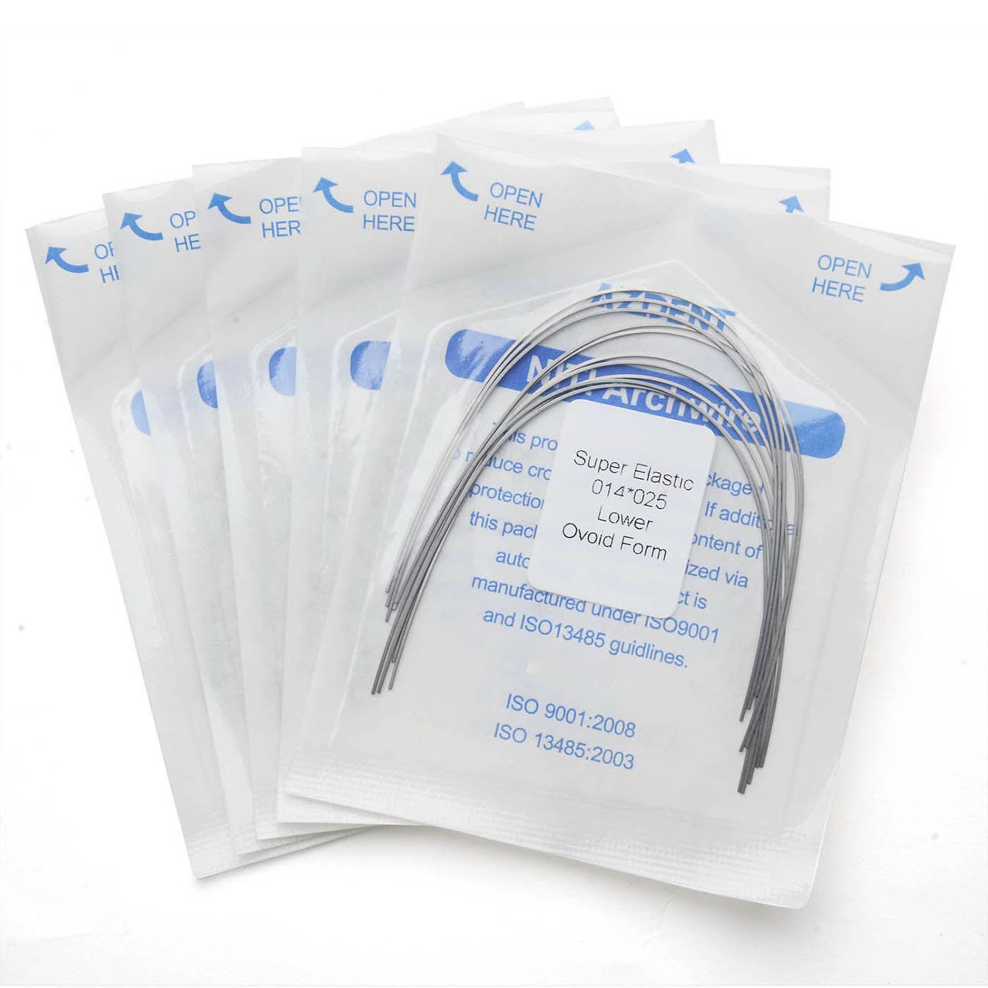 Dental Orthodontic Archwires Niti Super Elastic Ovoid Rectangular Full Size 10pcs/Pack - pairaydental.com