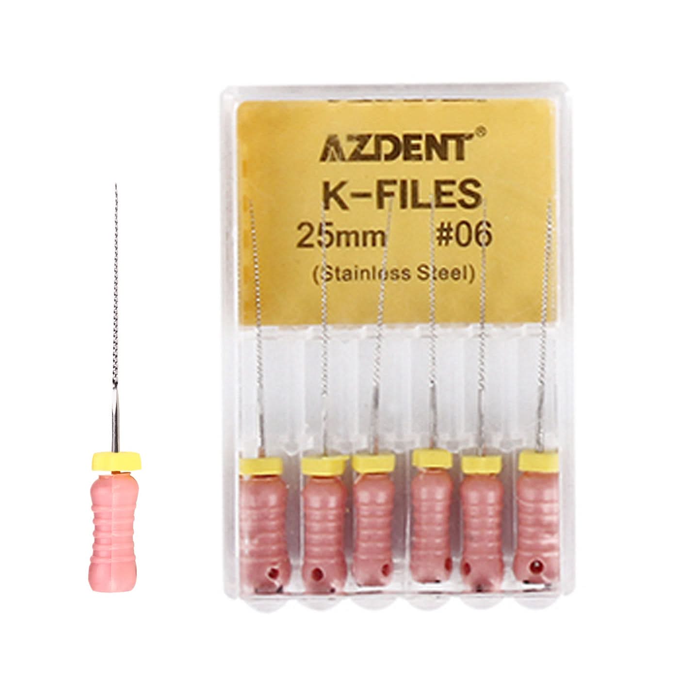 Endo Hand K-Files Stainless Steel #06 25mm 6pcs/Pk – pairaydental