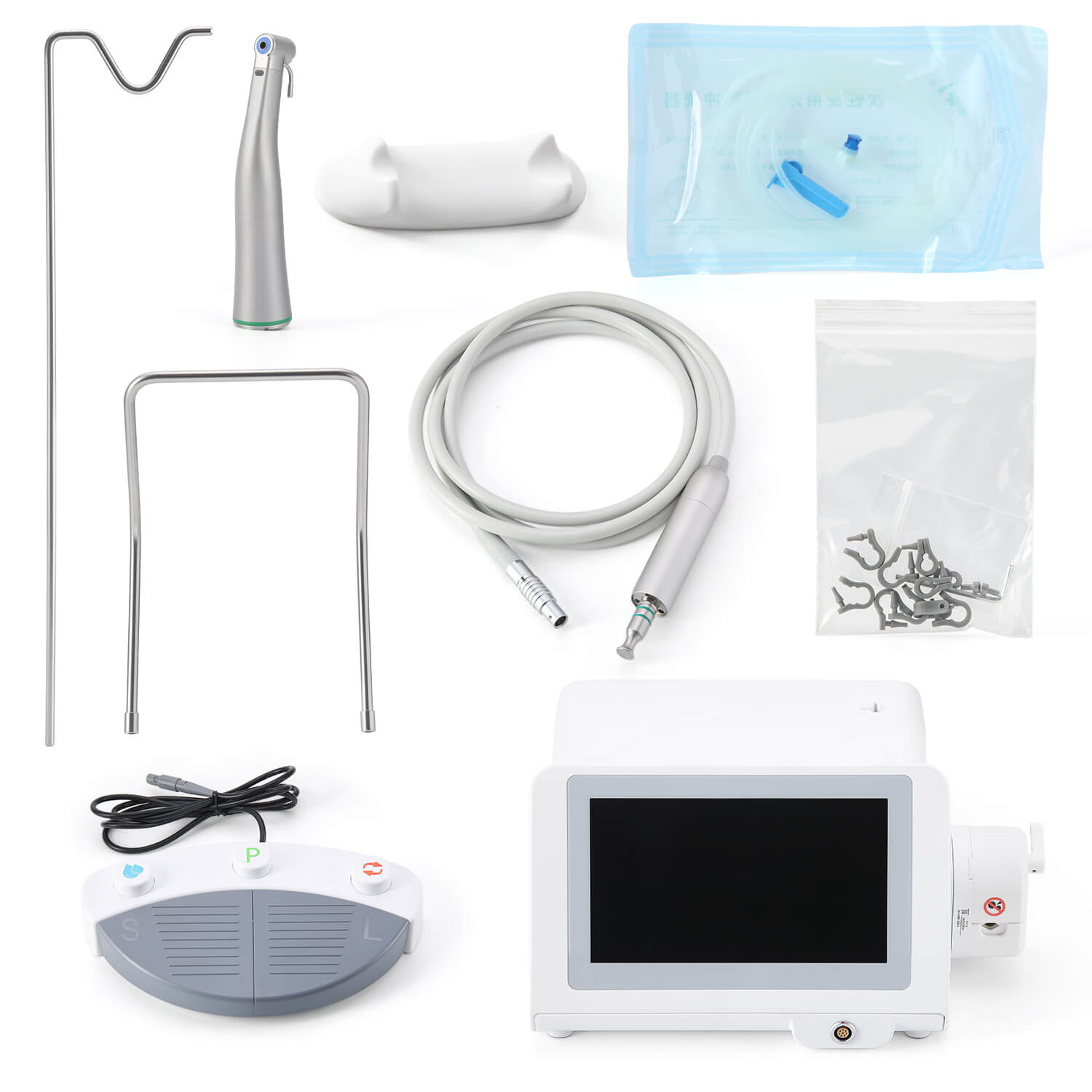 Dental Surgical Implant Motor Touch Screen With 20:1 Fiber Optic Contra Angle Handpiece - pairaydental.com