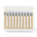 Dental Carbide Burs Egg Shaped Trimming Finishing FG 7408 10pcs/Box - pairaydental.com