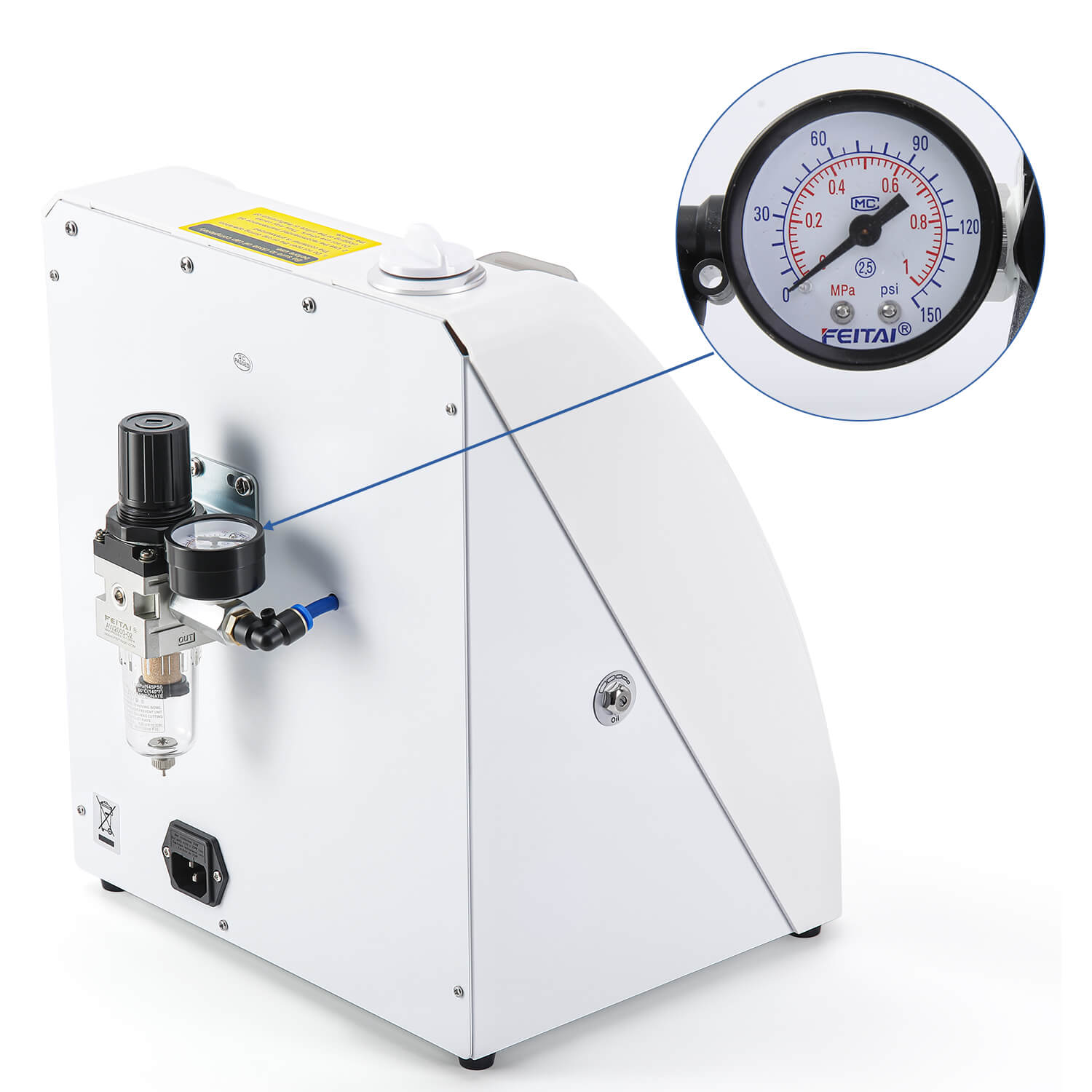 Dental Automatic Handpiece Maintenance Lubrication System Oiling Cleaner Machine Grey - pairaydental.com