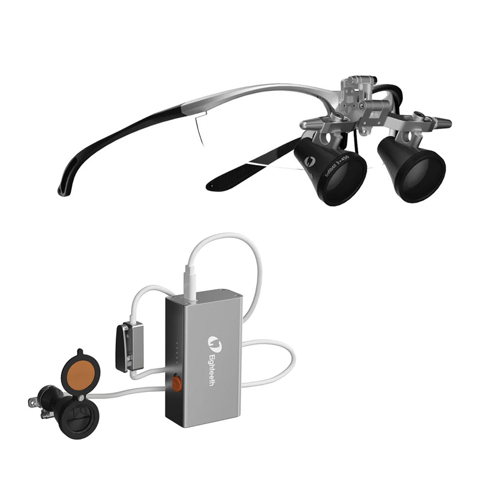 Eighteeth Brilliance Loupes with Softouch Headlight 3.0x Magnification