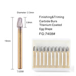 Dental Carbide Burs Egg Shaped Trimming Finishing FG 7408 10pcs/Box - pairaydental.com