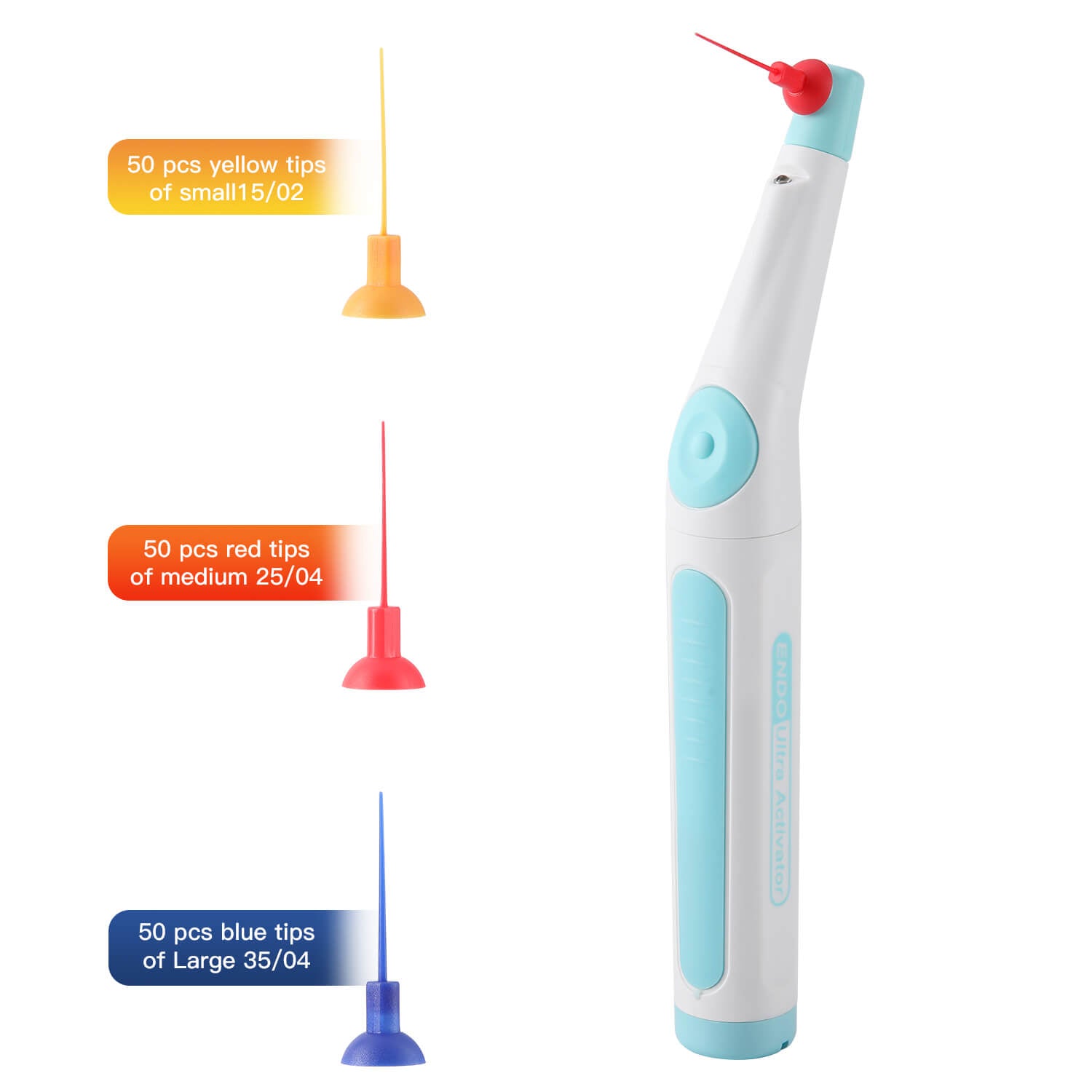 Dental Root Canal Endo Activator LED Light Sonic Irrigator System With 150pcs Tips - pairaydental.com