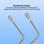 Dental Bone Curette Lucas Surgical Curettes with Smooth/Serrated Tip - pairaydental.com