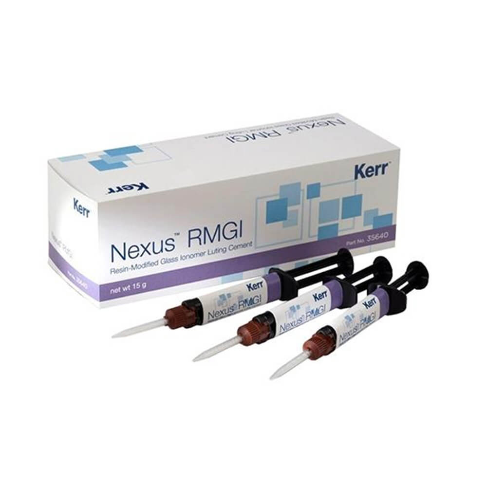 Kerr Nexus RMGI Kit Glass Ionomer Luting Cement Dual Mixing Syringe Kit