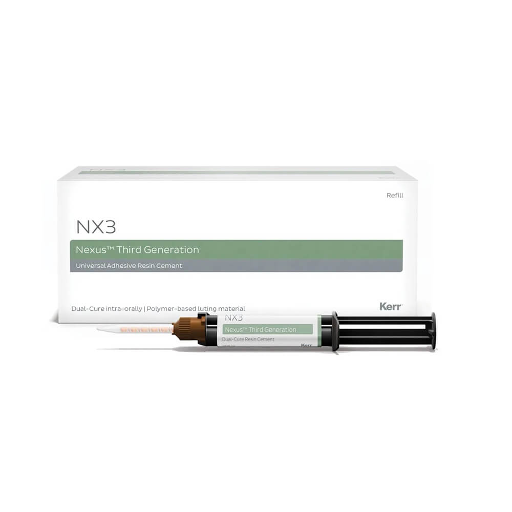 Kerr NX3 Dual-Cure Refill Universal Adhesive Resin Cement Clear/White Shade 5g Automix Syringe