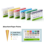 Absorbent Paper Points 0.06 Taper 15-40# 7 Models 100pcs/Pack - pairaydental.com
