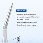 COXO Dental 1:1 Low Speed Handpiece 20° Straight Head External Water Spray - pairaydental.com