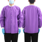 Disposable Lab Jacket with Knit Cuffs & Collar 3 Pocket SMS S/M/L - pairaydental.com