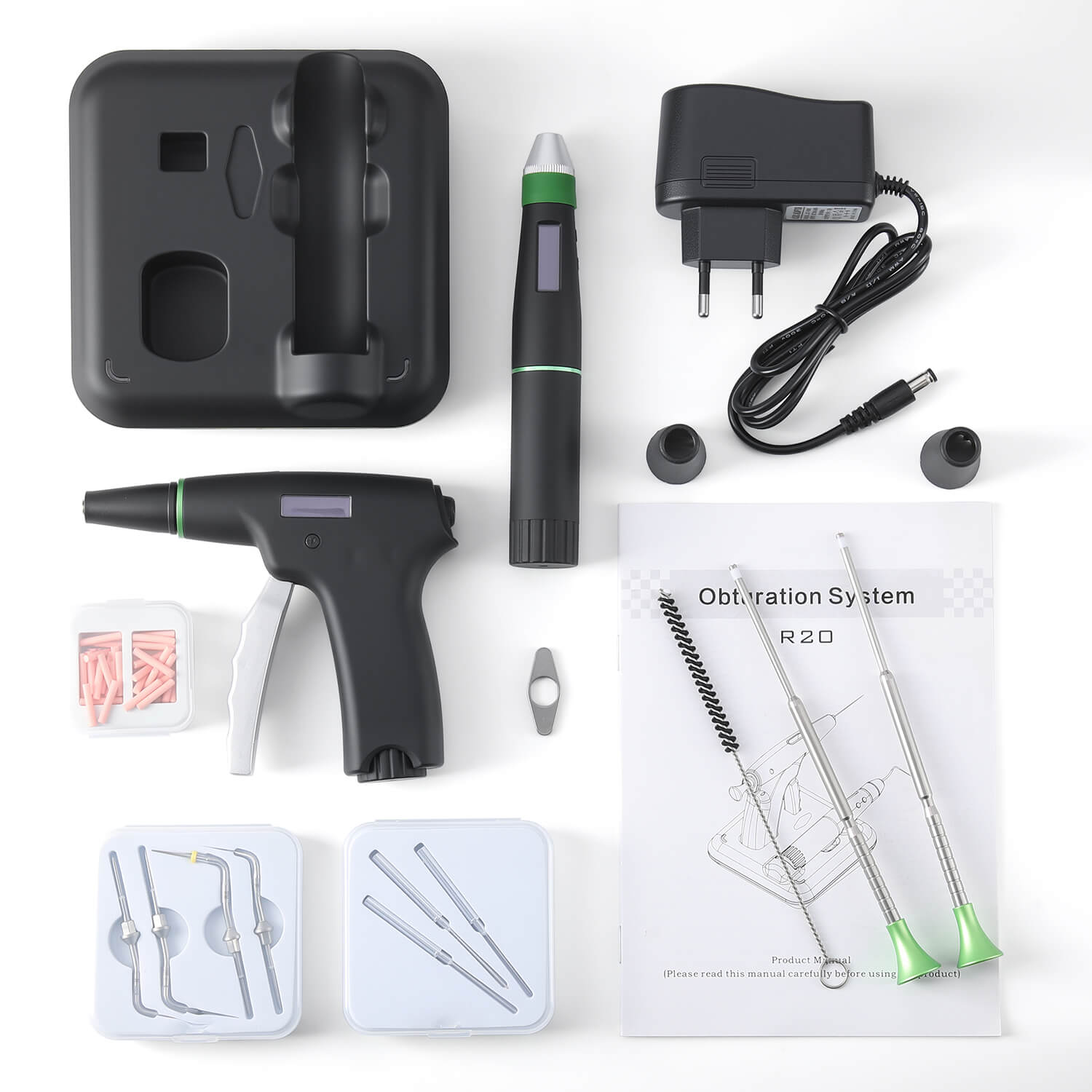 Dental Obturation System Endo Gutta Percha Root Canal Heated Gun & Pen with 4 Heating Tips and 3 Needles - pairaydental.com