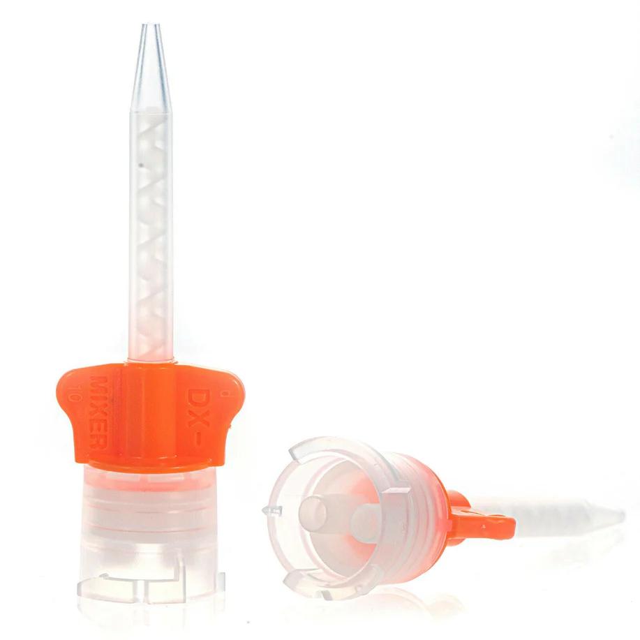 DX-Mixer Dental HP Mixing Tips Crown & Bridge Orange Wing 1:1 Ratio 48pcs/Pack - pairaydental.com