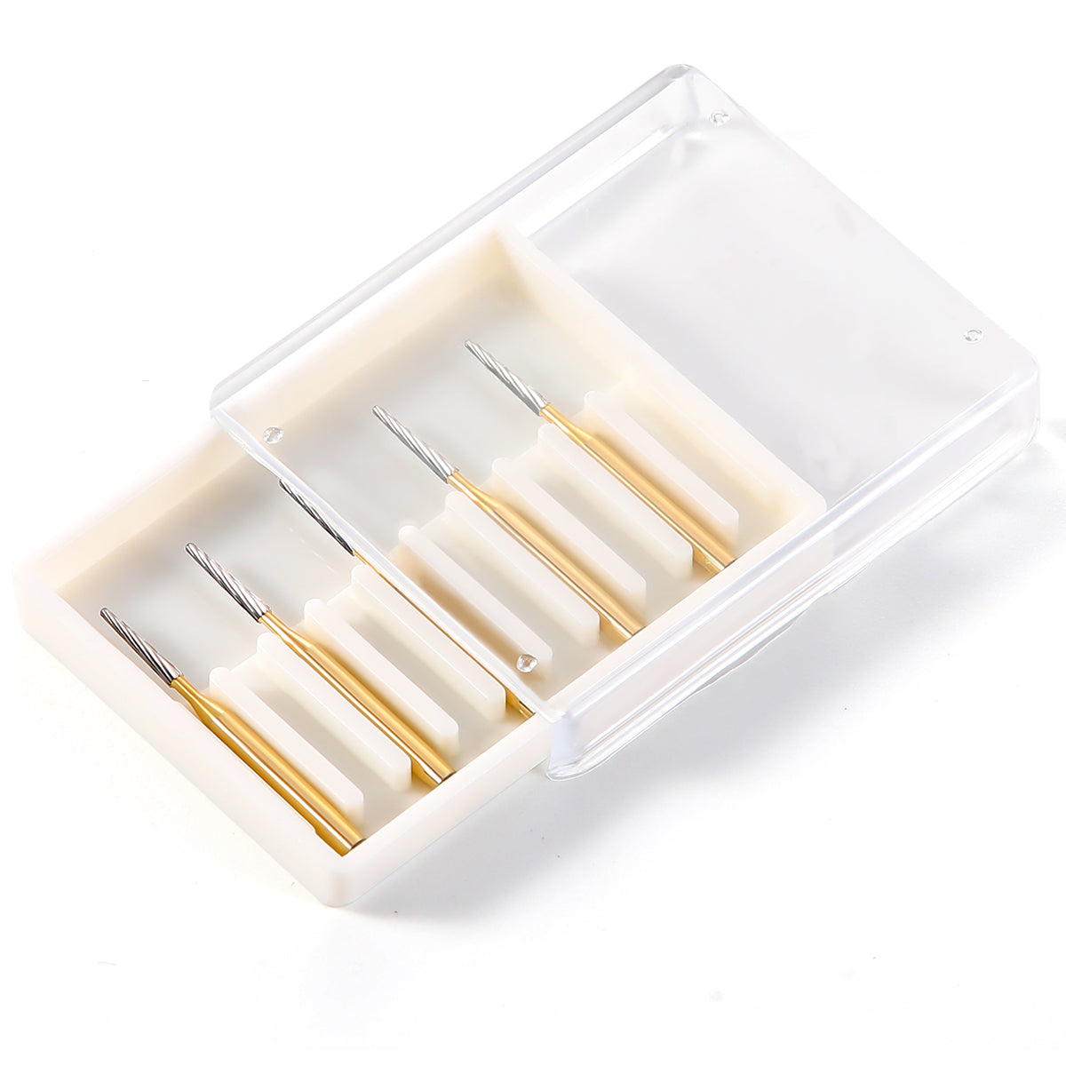 Dental Tungsten Carbide Burs Trimming & Finishing FG 7214 Taper Fissure 5pcs/Box - pairaydental.com