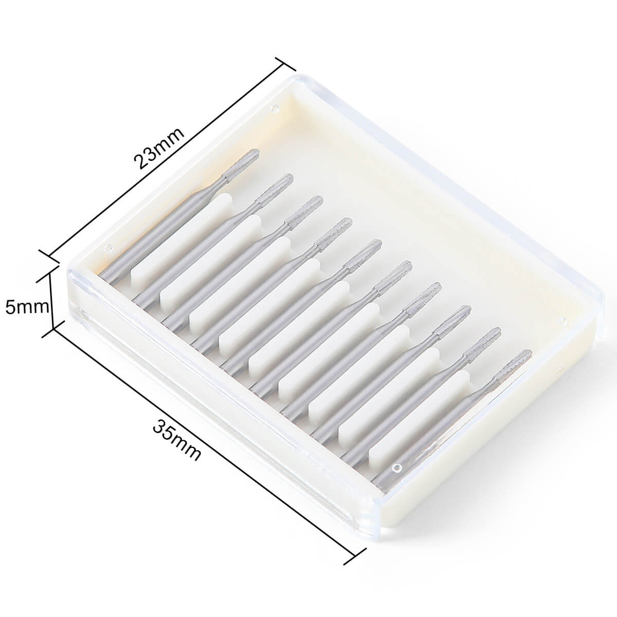 Dental Carbide Bur Straight Round End Crosscut Fissure FG #1557 10pcs/Box - pairaydental.com
