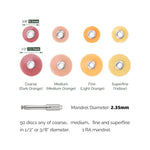 Dental Finishing & Polishing Discs 1/2" or 3/8" Coarse/Medium/Fine/Superfine with Free Mandrel - pairaydental.com