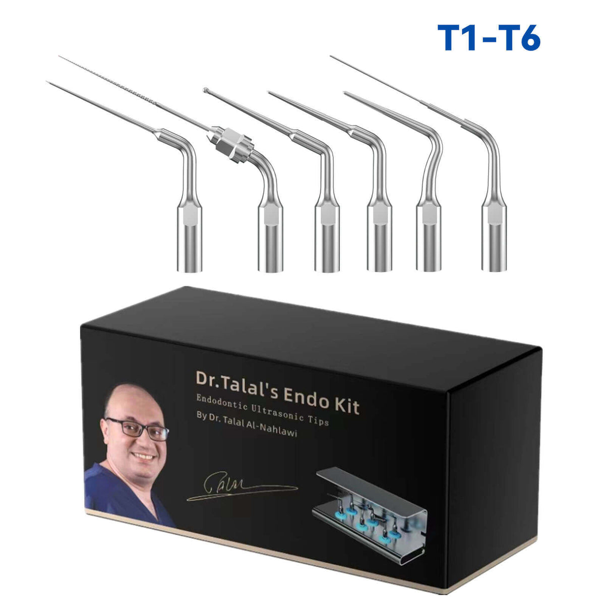 Woodpecker Dr Talal's Endo Kit Endodontic Ultrasonic Scaler Tips Kit T1-T6 6pcs/Kit - pairaydental.com