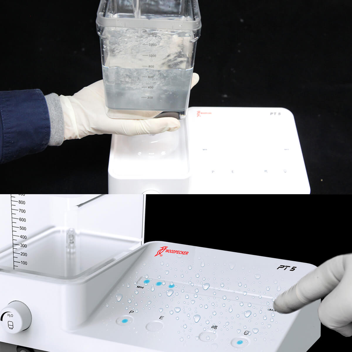 Woodpecker PT5 Painless Periodontal Treatment Device Ultrasonic Scaler Automatic Water Supply System with Titanium Tips - pairaydental.com