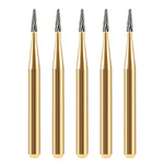 Dental Tungsten Carbide Burs Trimming & Finishing FG 7114 Taper Fissure 5pcs/Box - pairaydental.com