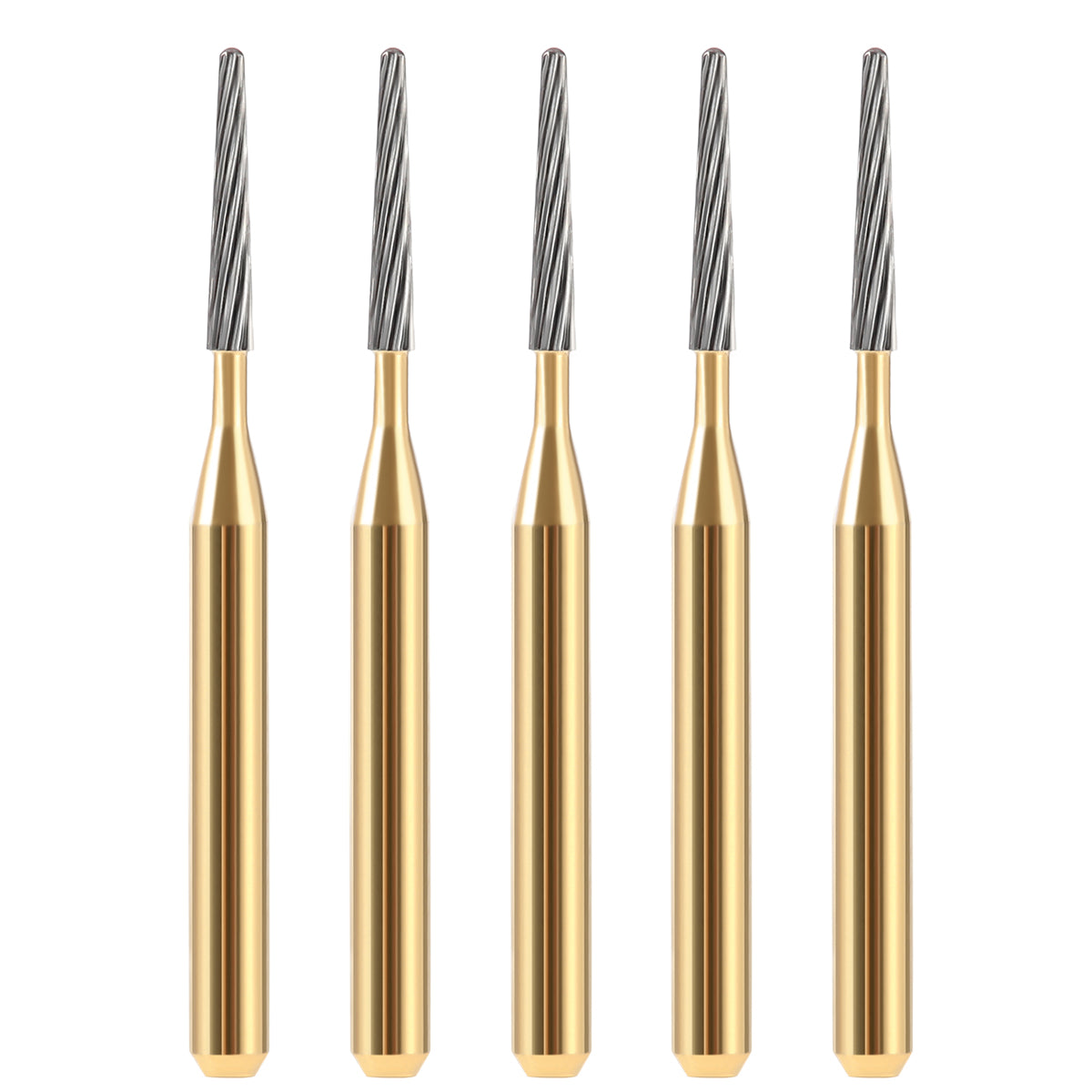 Dental Tungsten Carbide Burs Trimming & Finishing FG 7214 Taper Fissure 5pcs/Box - pairaydental.com