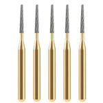 Dental Tungsten Carbide Burs Trimming & Finishing FG 7214 Taper Fissure 5pcs/Box - pairaydental.com