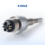 COXO CX207-G 45° Fiber Optic High Speed Air Turbine Handpiece & 6 Holes LED Quick Coupler