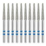 Dental Diamond Burs Cutting Zirconia Ceramic Z553-018M (848KR-018M) Flat End Taper 10pcs/Box - pairaydental.com