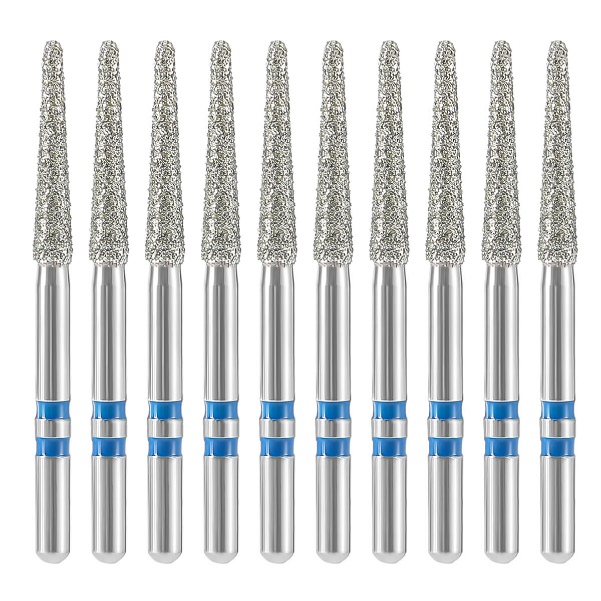 Dental Diamond Burs Cutting Zirconia Ceramic Z553-018M (848KR-018M) Flat End Taper 10pcs/Box - pairaydental.com