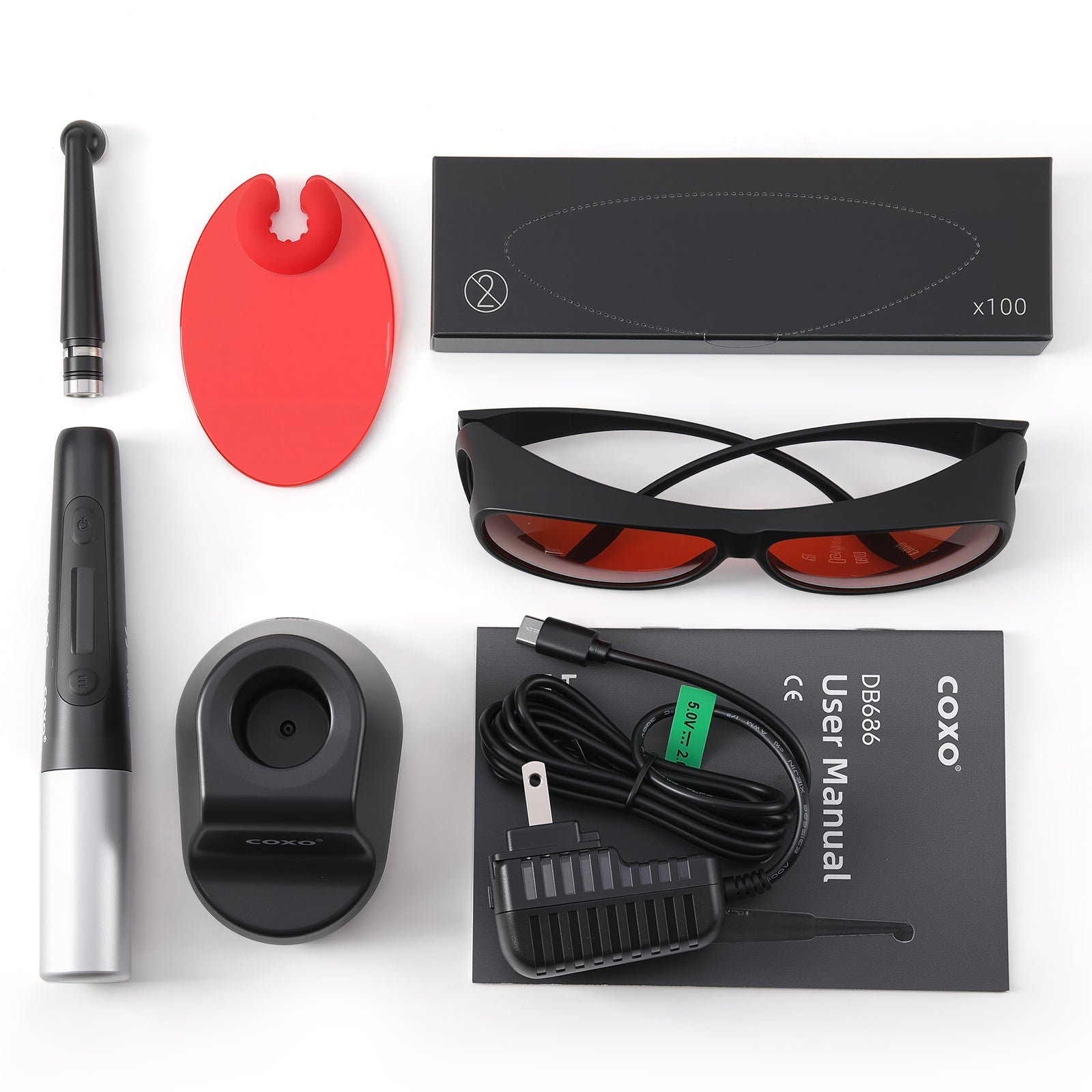 COXO Dental DB686 LED Curing Light Lamp 3 Working Mode 3000mw/cm2 - pairaydental.com