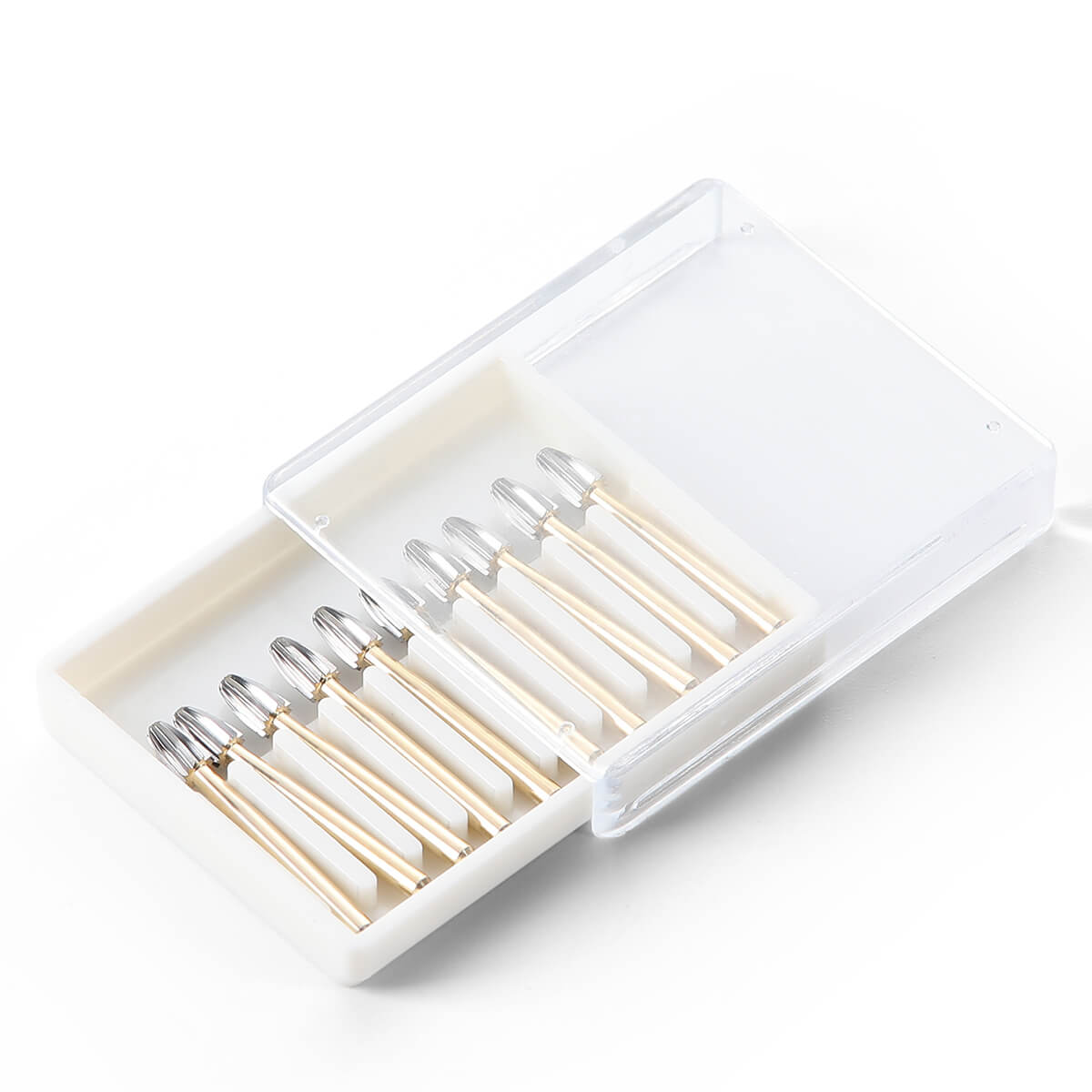 Dental Carbide Burs Egg Shaped Trimming Finishing FG 7408 10pcs/Box - pairaydental.com