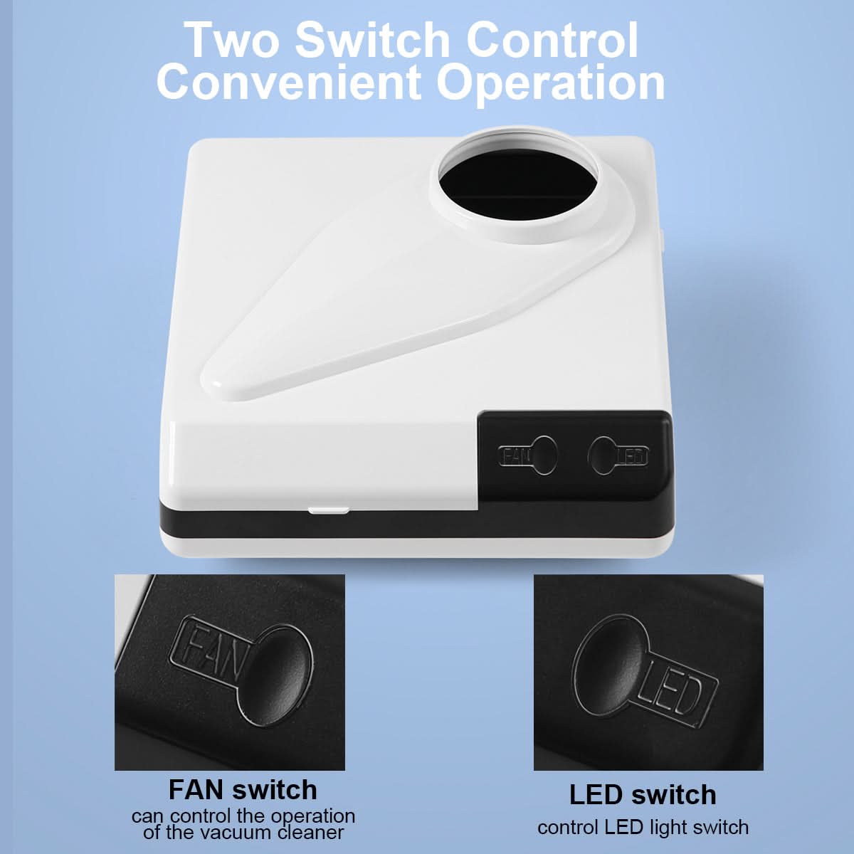 Dental Lab Desktop Dust Collector Extractor Portable Vacuum Cleaner LED - pairaydental.com