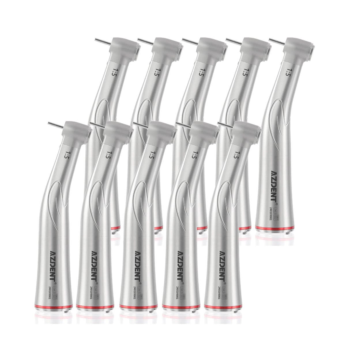 10pcs 1:5 Dental Fiber Optic increase Contra Angle Handpiece - pairaydental.com