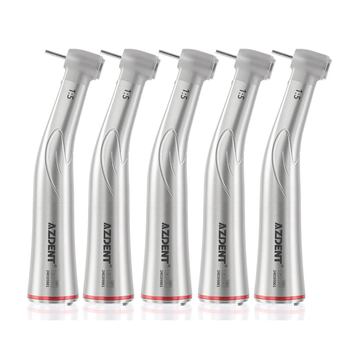 5pcs 1:5 Dental Fiber Optic increase Contra Angle Handpiece - pairaydental.com