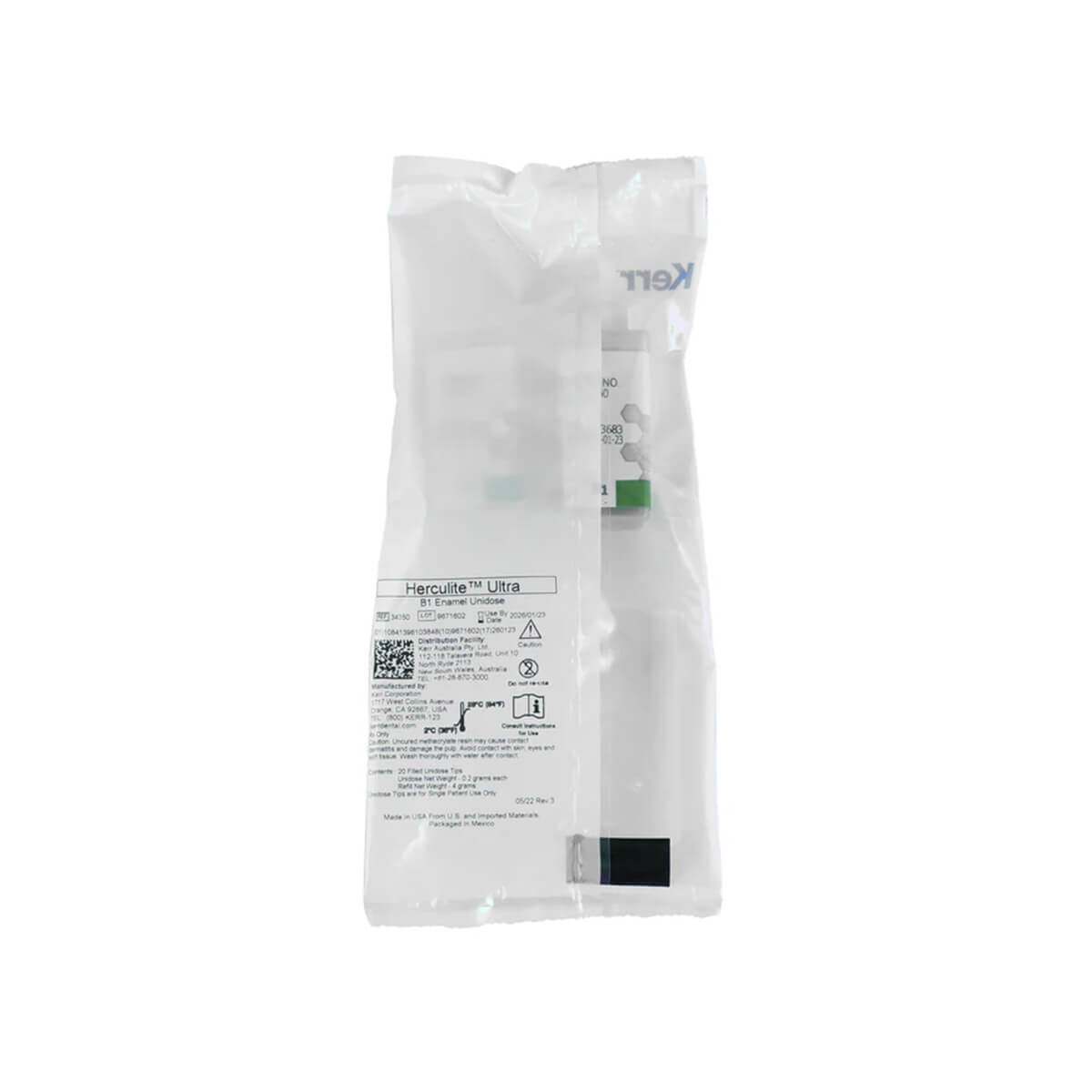 Herculite Ultra Unidose Refill Enamel A1 Universal Nanohybrid Composite