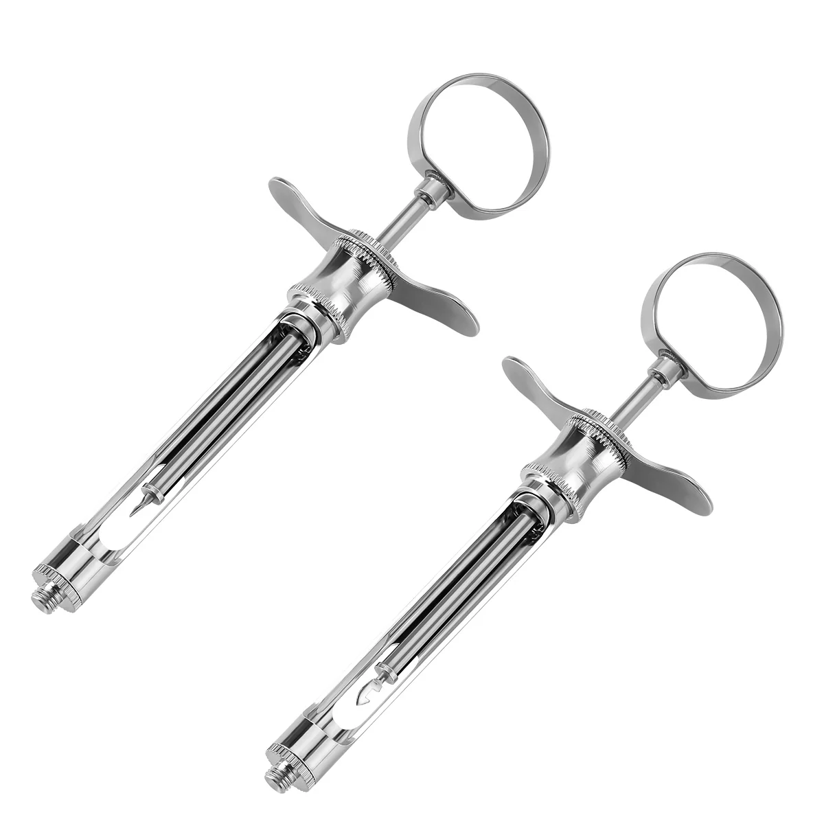 Dental Injection Aspirsting Syringe Stainless Steel 1.8ml Hook /Sharp Head