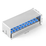 Dental Burs Holder Block Stainless Steel Disinfection Box 30 Holes