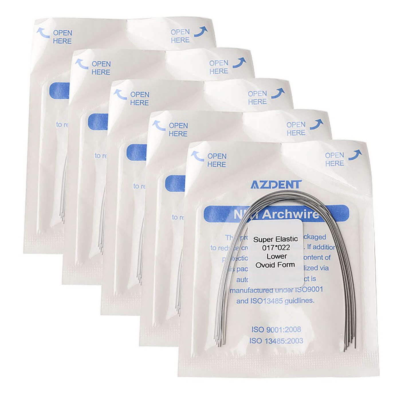 Dental Orthodontic Archwires Niti Super Elastic Ovoid Rectangular Full Size 10pcs/Pack - pairaydental.com
