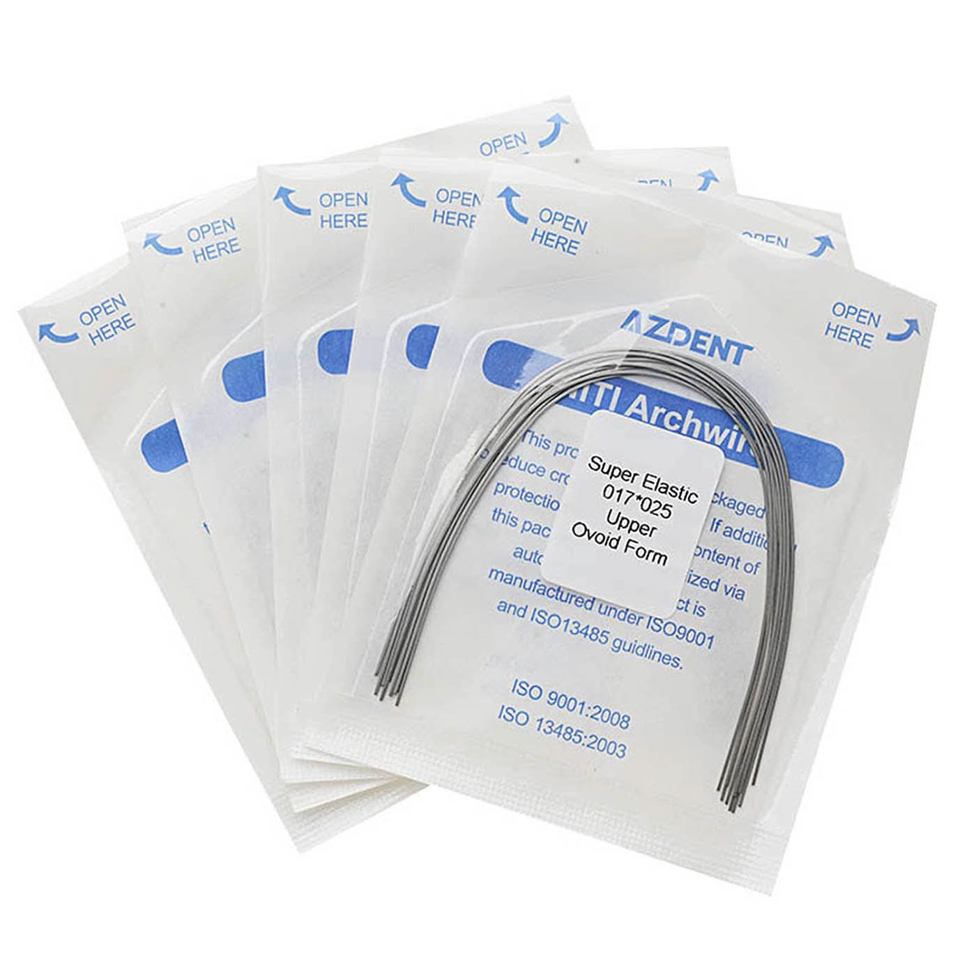 Dental Orthodontic Archwires Niti Super Elastic Ovoid Rectangular Full Size 10pcs/Pack - pairaydental.com