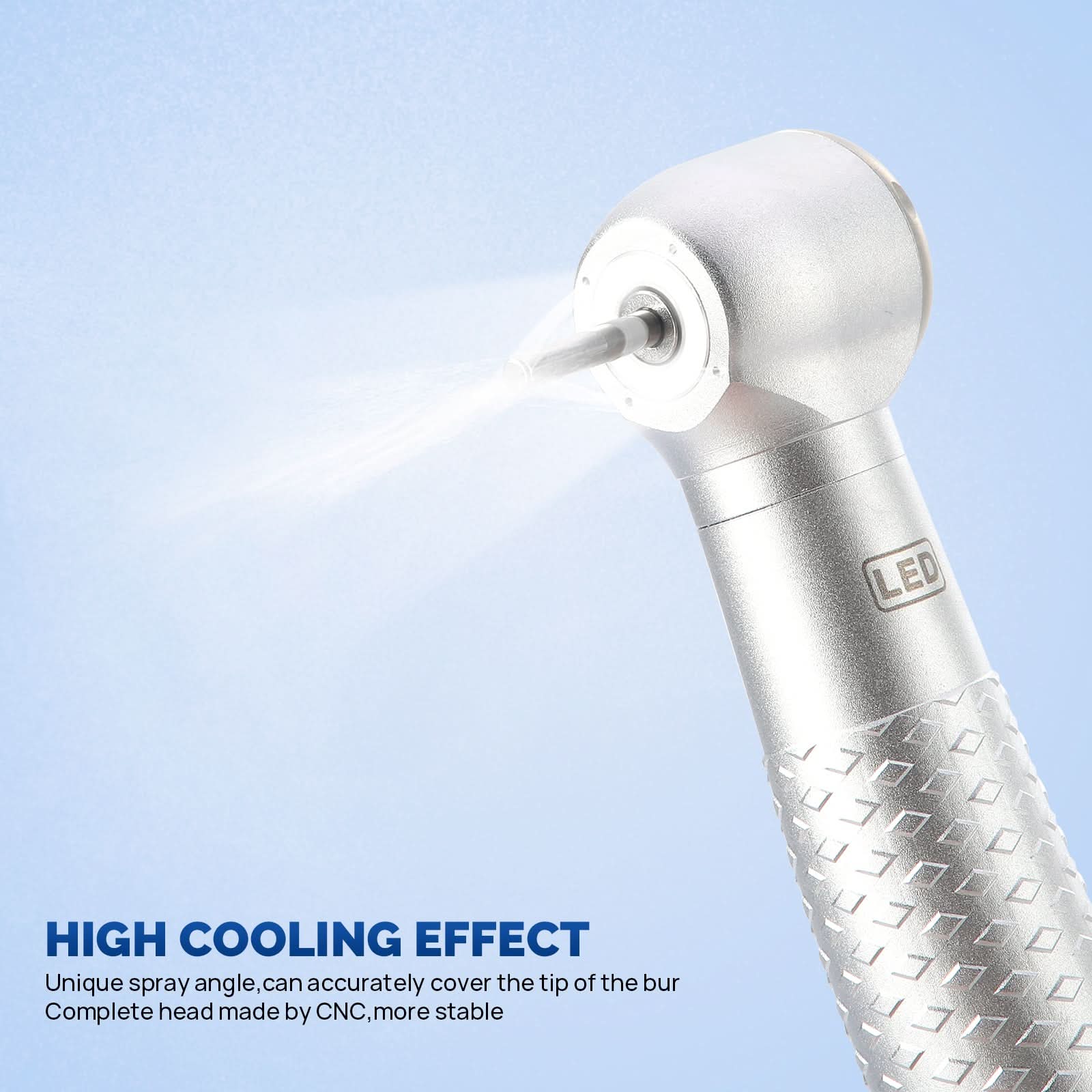 COXO CX207-2 Shadowless LED High Speed Air Turbine Handpiece with Generator Torque Head 4 Holes Coupler #H75-TP4 - pairaydental.com