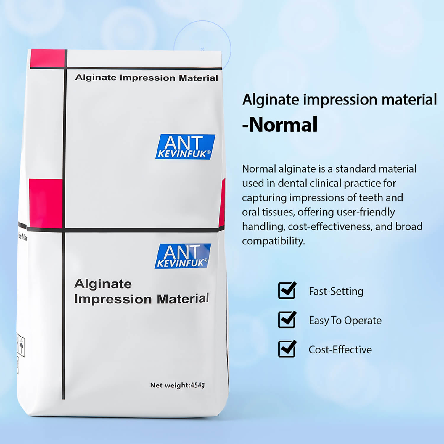 Dental Fast Set Dust-Free Mint Alginate Impression Material Normal/Chromatic/High Precision - pairaydental.com