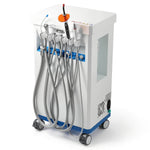 Dental Mobile Delivery Cart Unit 4 Holes with Curing Light and Scaler Handpiece - pairaydental.com