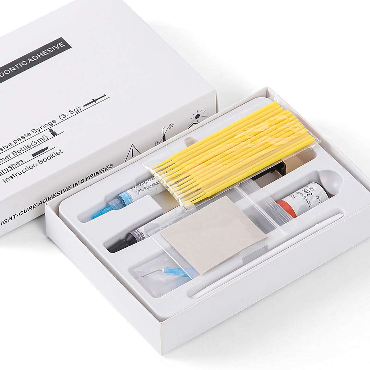 Light Cure Orthodontic Adhesive Kit Bonding Bracket Syringes 1pcs 3.5g - pairaydental.com