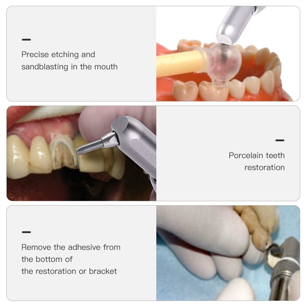 Dental Aluminum Oxide Air Abrasion Systems Microetcher Sandblasting Prophy Gun 4 Hole - pairaydental.com