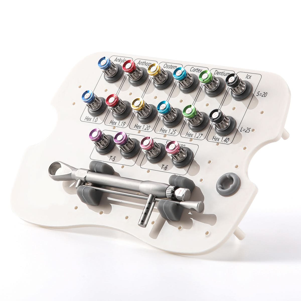 Universal Pin Driver 16pcs Universal Implant Drivers With Torque Wrench 15-70Ncm Kit