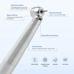 COXO CX207-G 45° Fiber Optic High Speed Air Turbine Handpiece & 6 Holes LED Quick Coupler