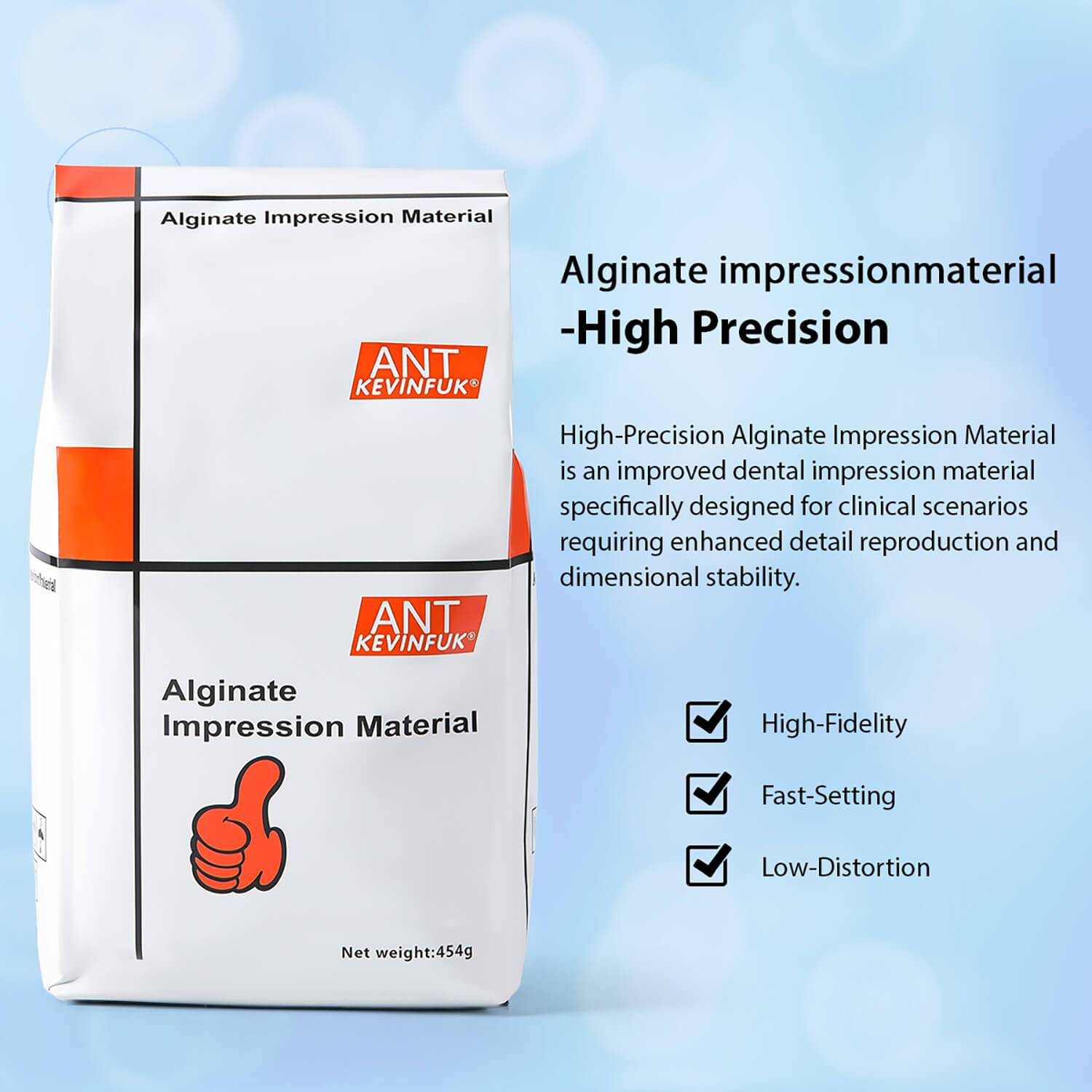 Dental Fast Set Dust-Free Mint Alginate Impression Material Normal/Chromatic/High Precision - pairaydental.com