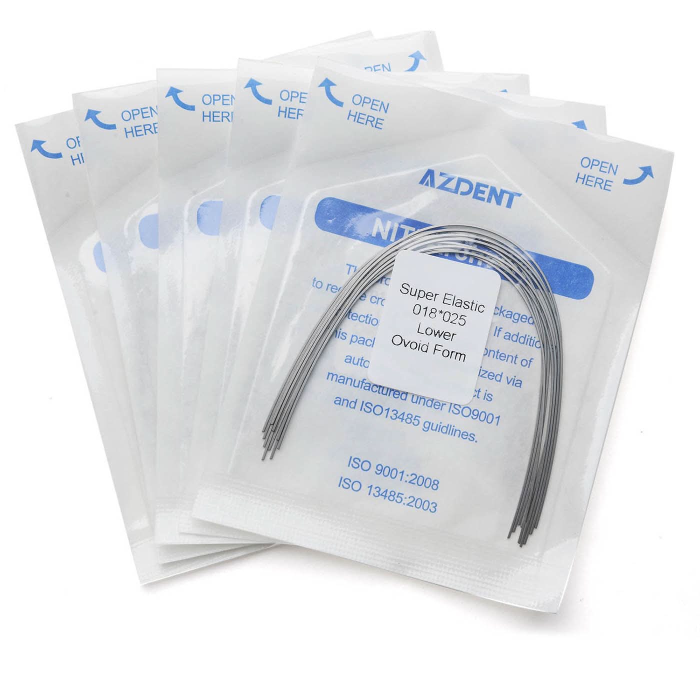 Dental Orthodontic Archwires Niti Super Elastic Ovoid Rectangular Full Size 10pcs/Pack - pairaydental.com