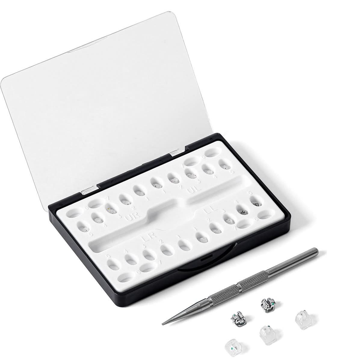 Orthodontic Ceramic Bracket Roth/MBT 018/022 345 Hooks 20pcs/Box